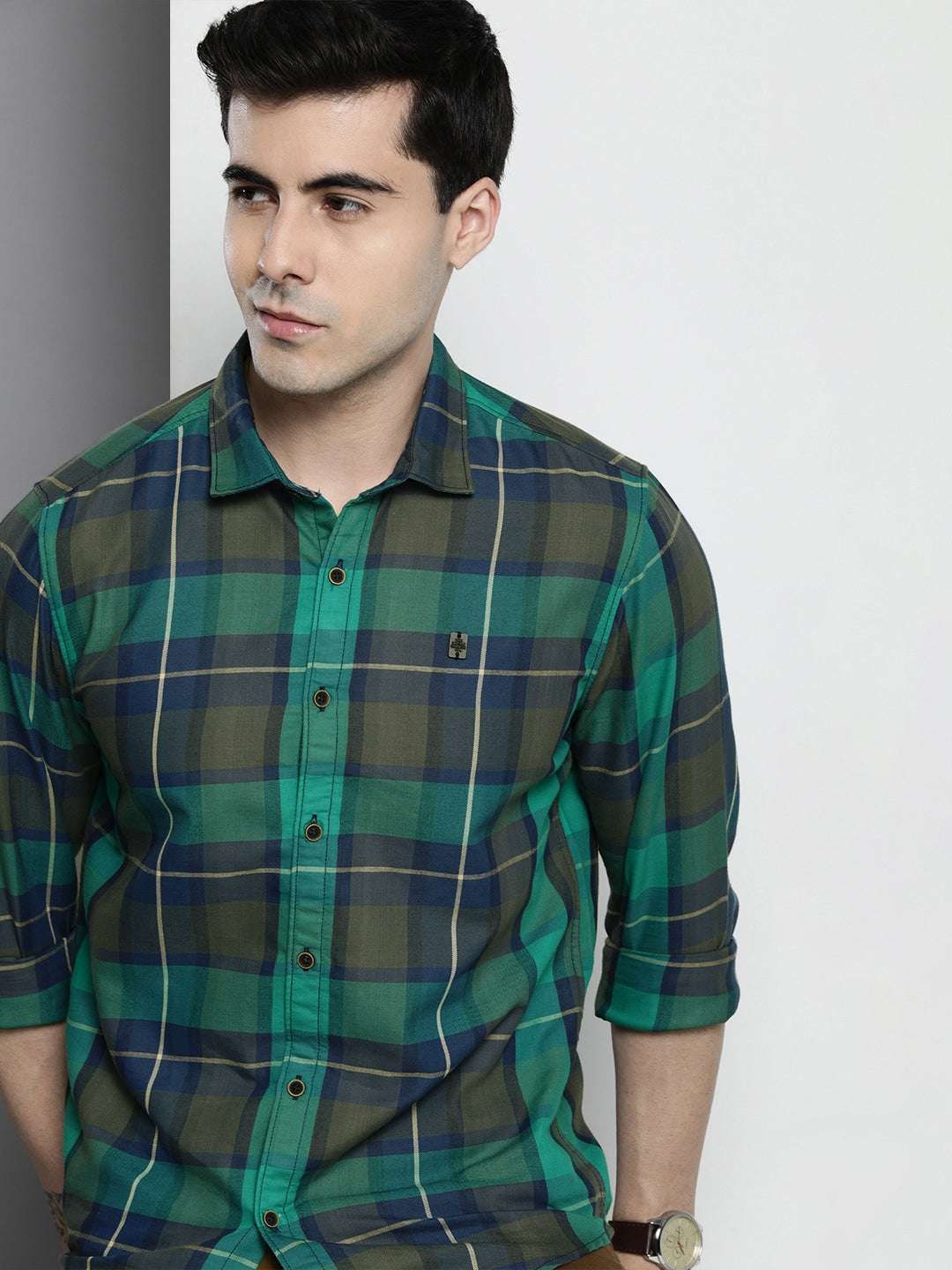 Shop Men Checked Shirt Online.