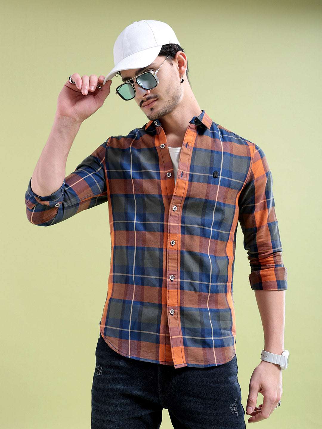 Shop Men Checked Shirt Online.