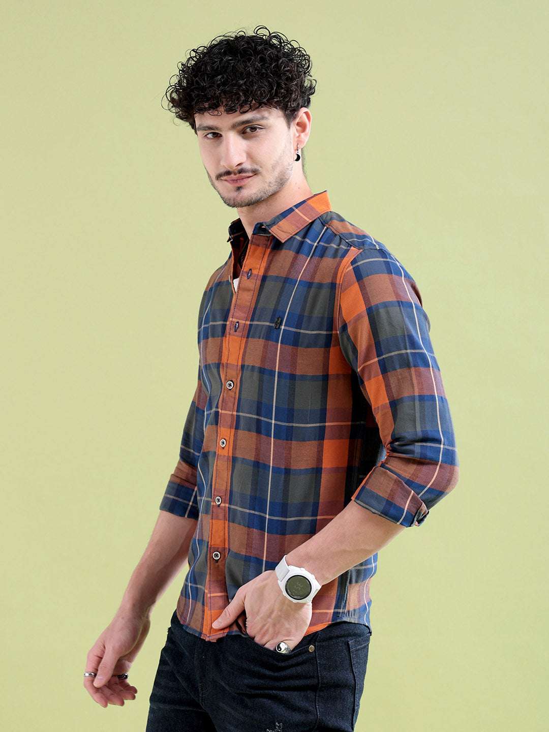 Shop Men Checked Shirt Online.