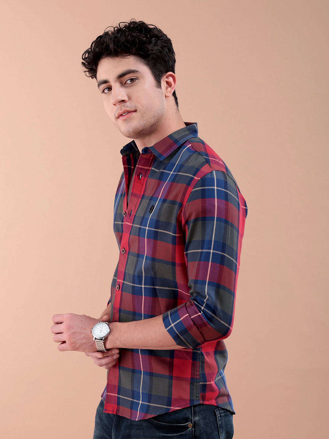 Shop Men Checked Shirt Online.