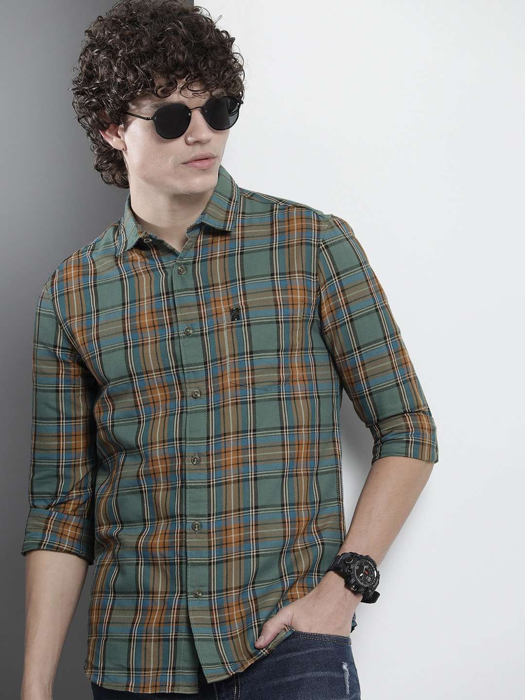 Shop Men Checked Shirt Online.