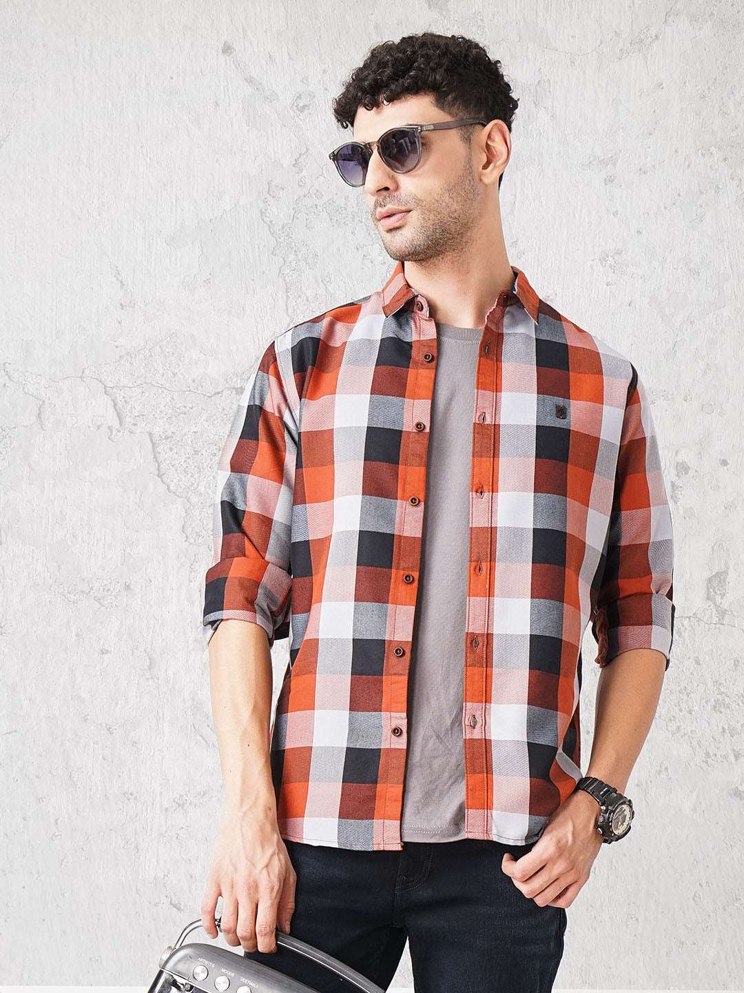 Shop Men Checkered Shirt Online.