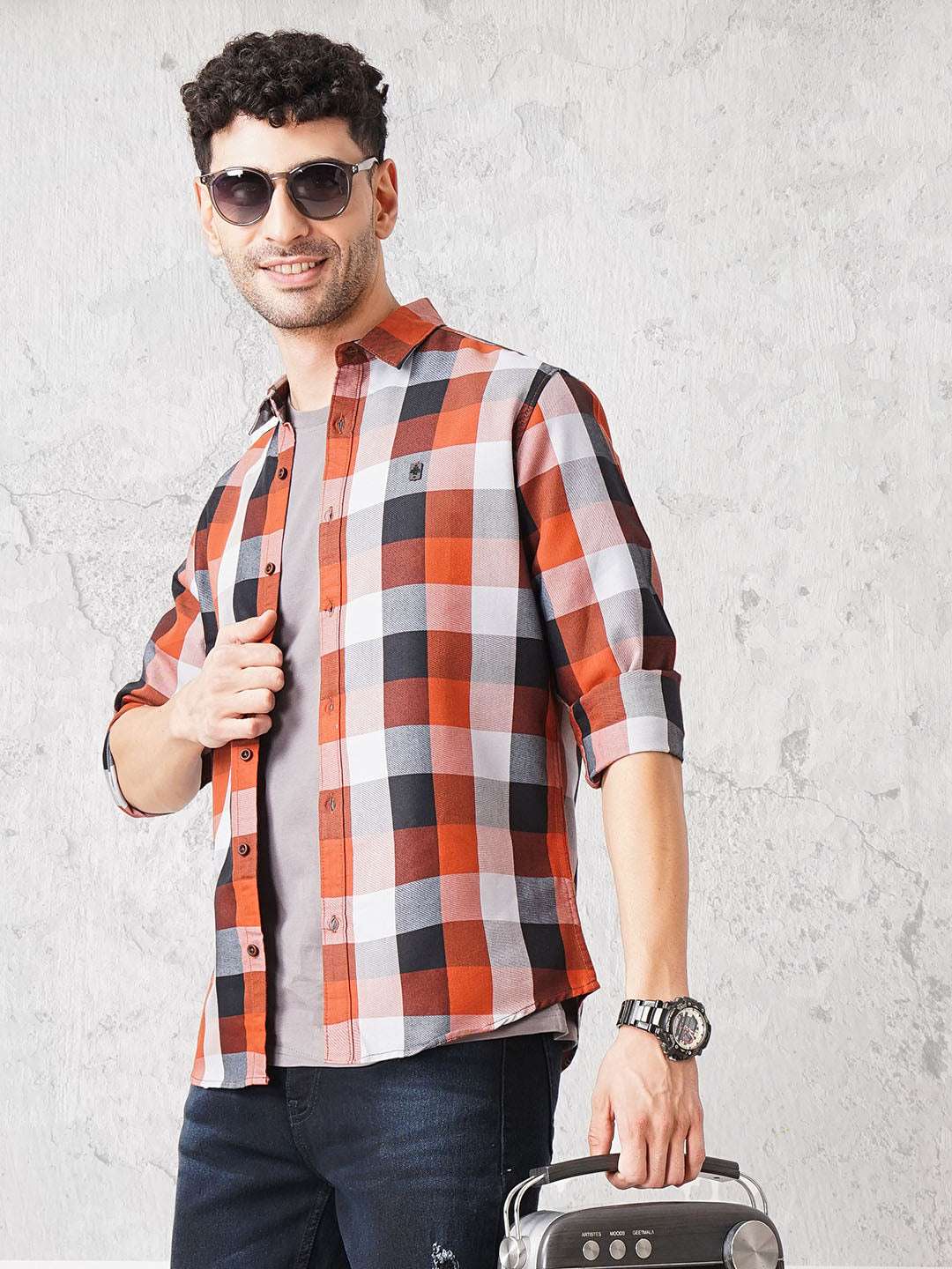 Shop Men Checkered Shirt Online.