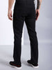 Men's Black Bootcut Laser Placement Print Mid-Rise Stretchable Jeans