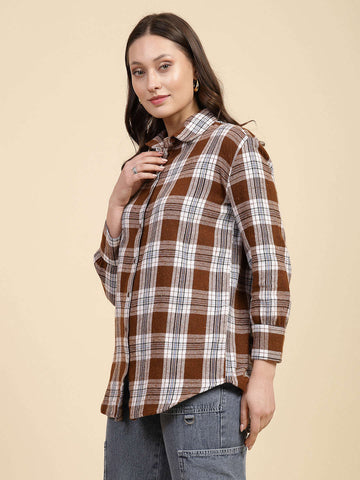 Shop Women Checked Shirt Online.