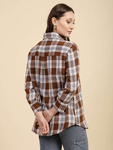 Shop Women Checked Shirt Online.