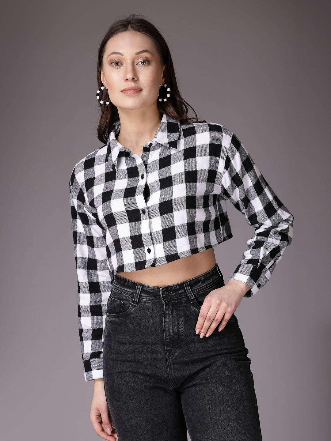 Shop Women Checked Shirt Online.