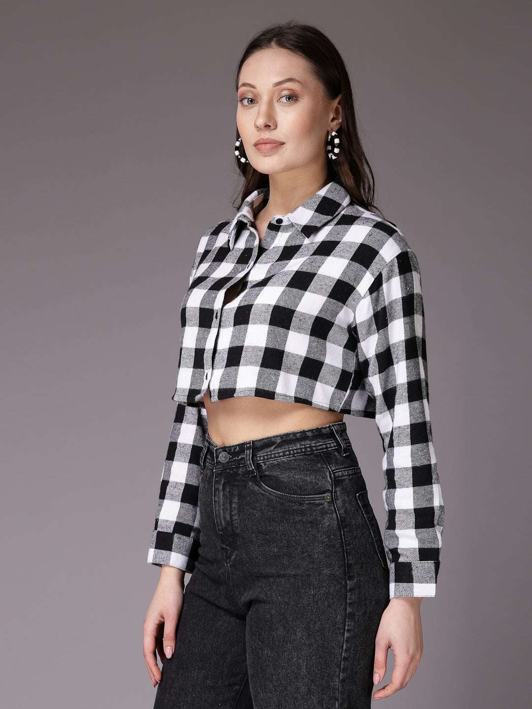 Shop Women Checked Shirt Online.