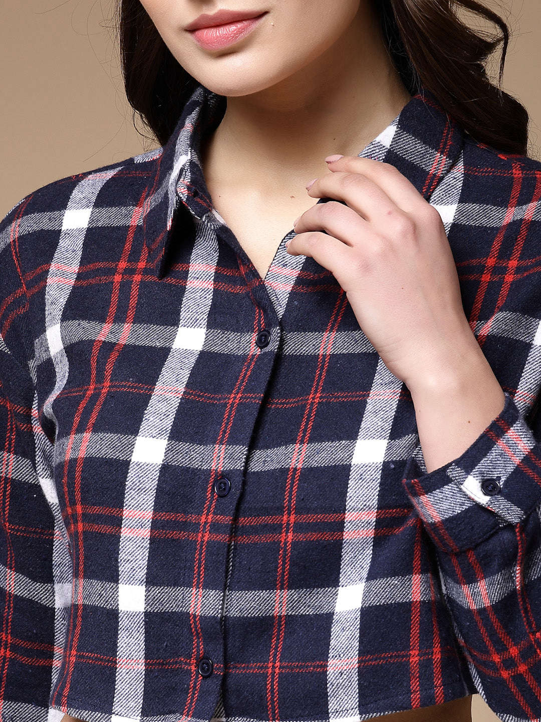 Shop Women Checked Shirt Online.