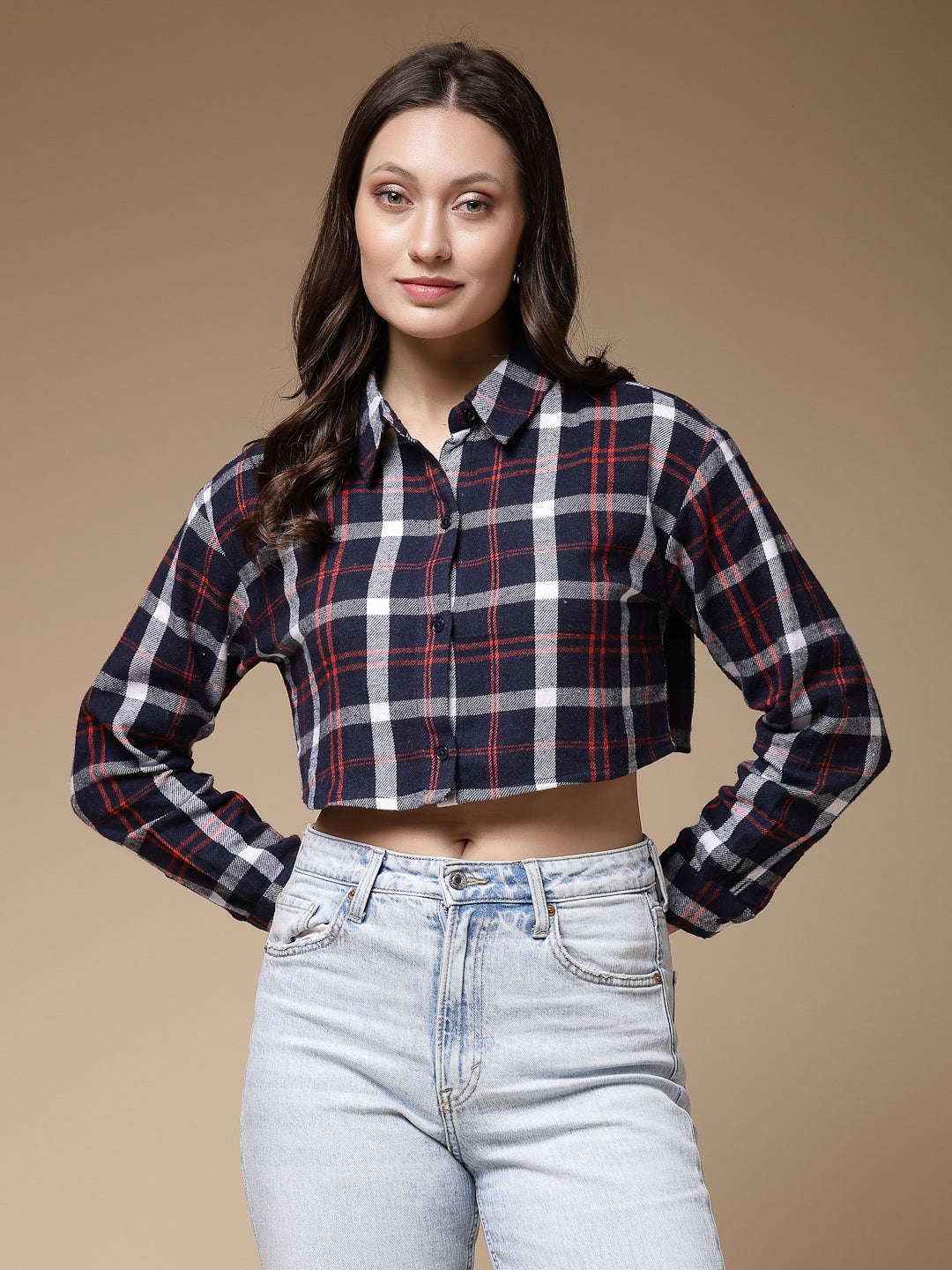 Shop Women Checked Shirt Online.