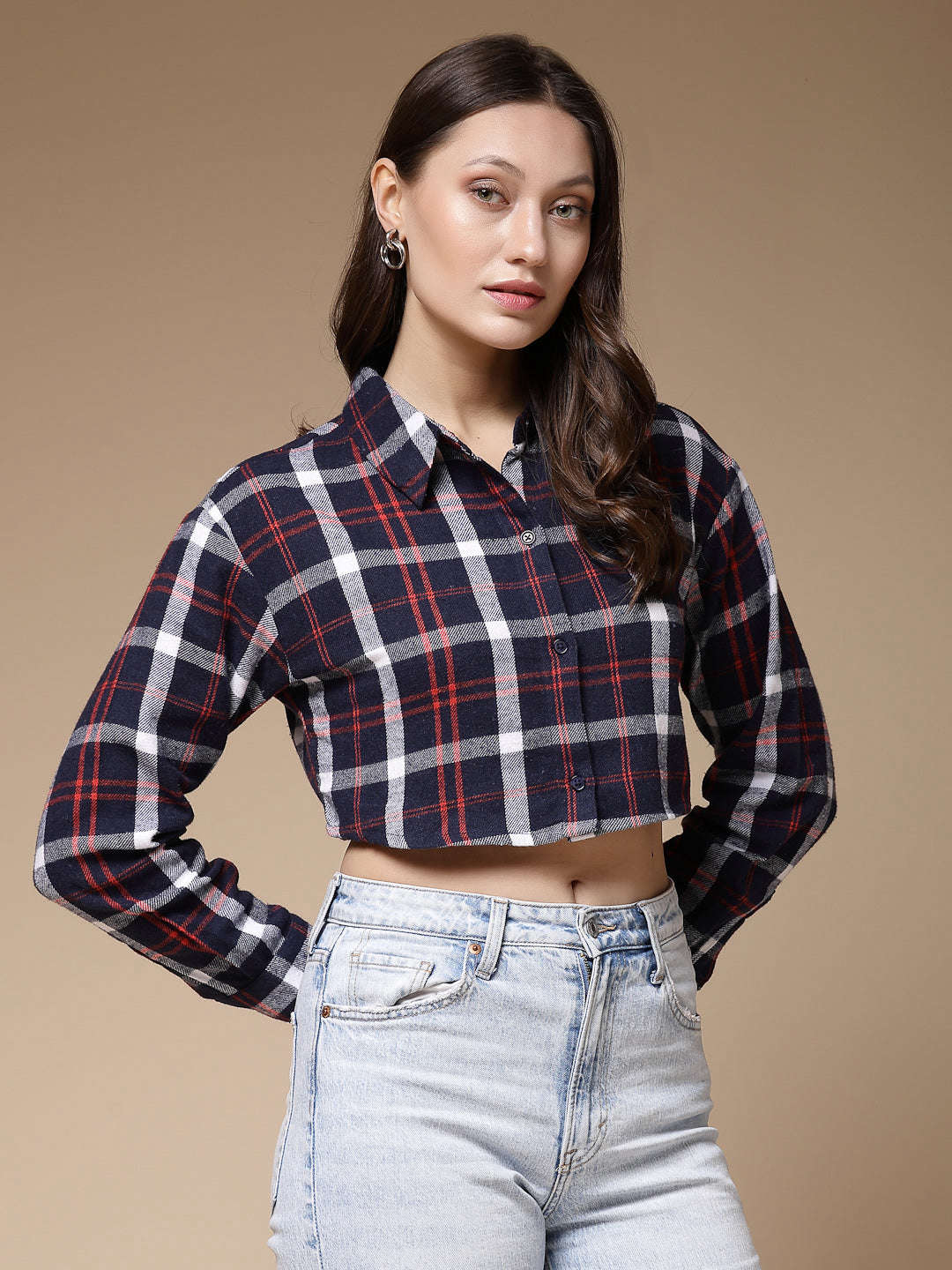 Shop Women Checked Shirt Online.