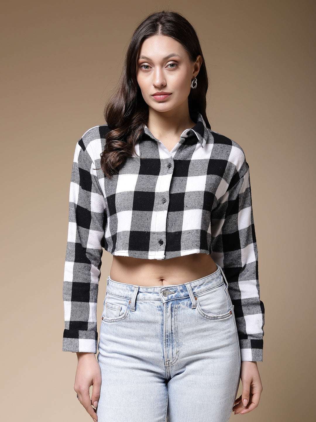 Shop Women Checked Shirt Online.