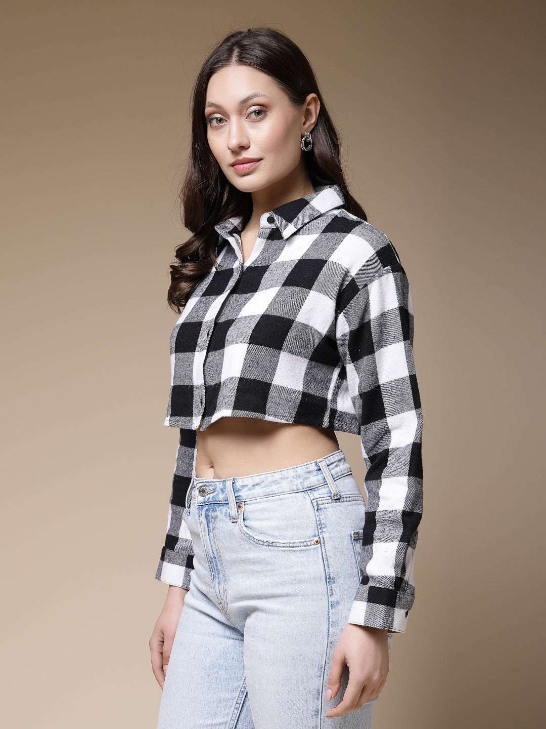 Shop Women Checked Shirt Online.