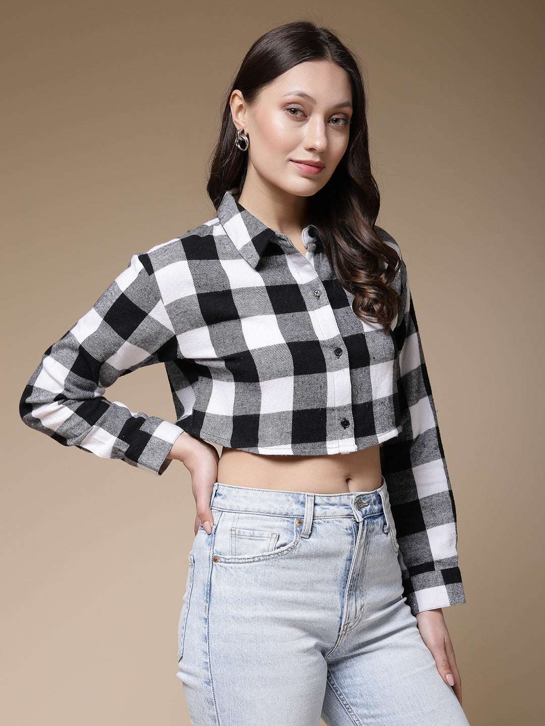 Shop Women Checked Shirt Online.