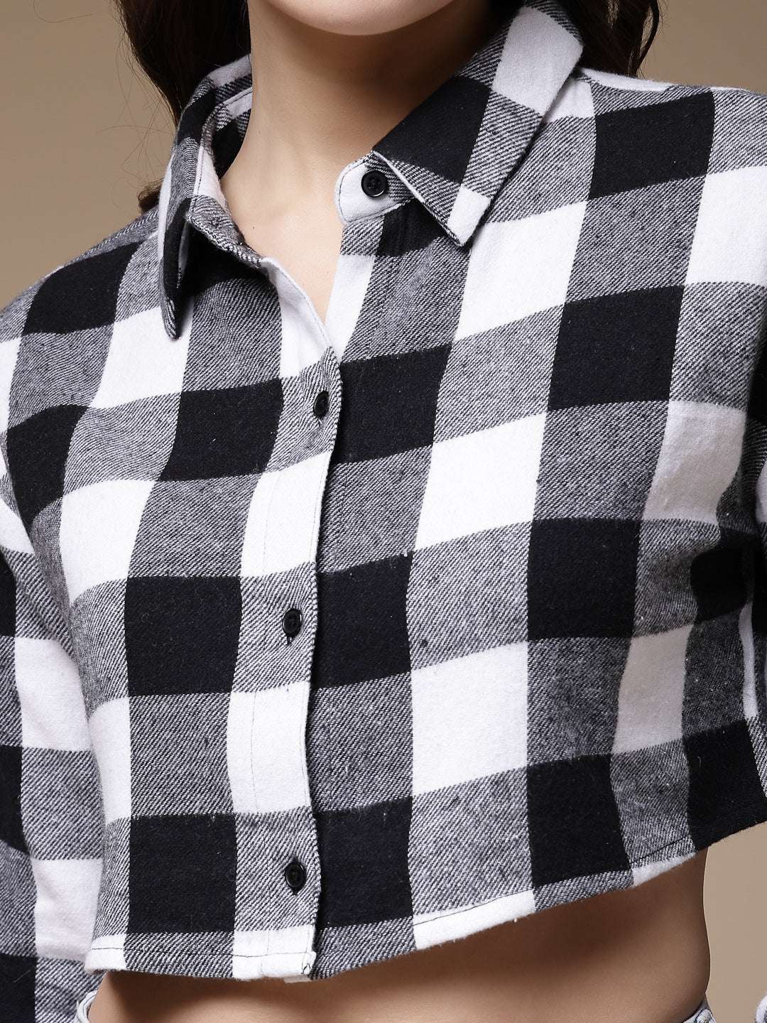 Shop Women Checked Shirt Online.