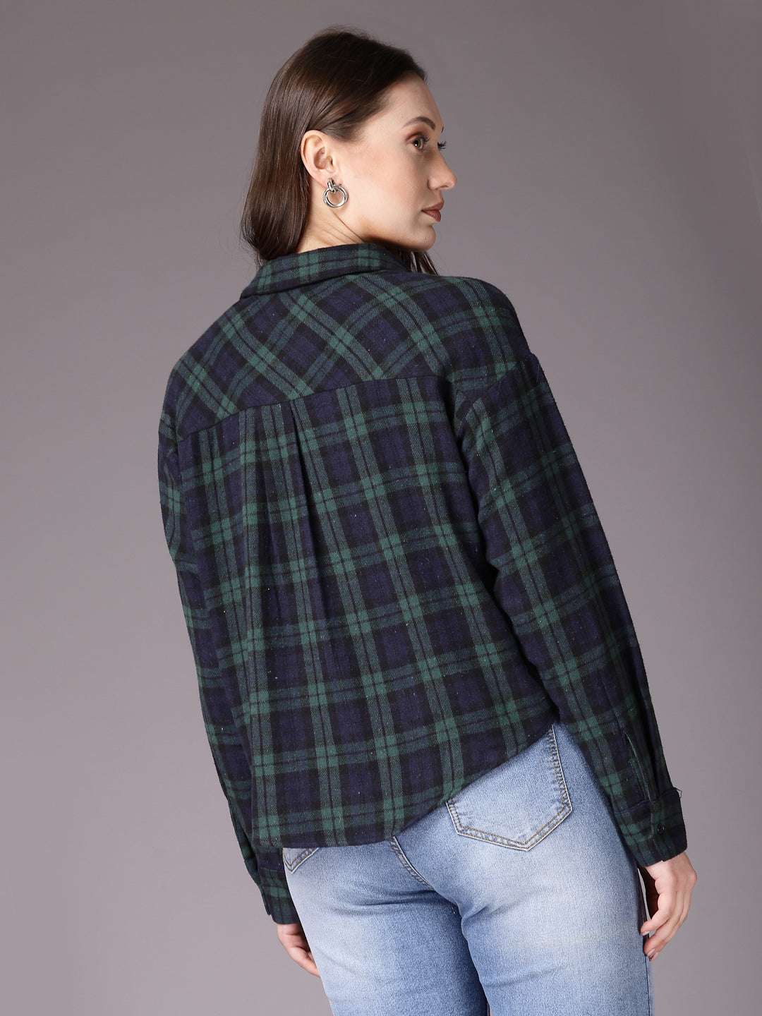 Shop Women Checked Shirt Online.