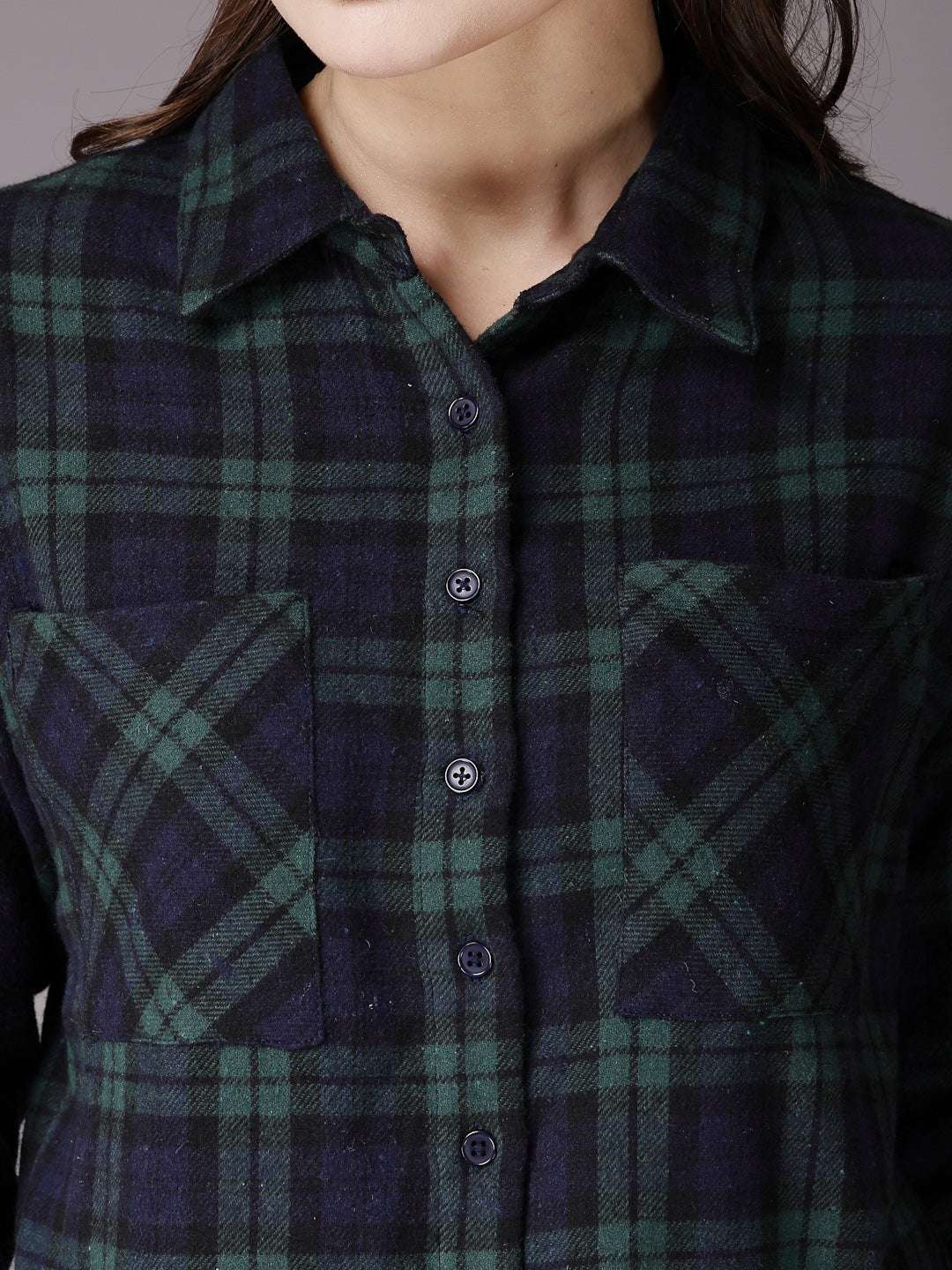 Shop Women Checked Shirt Online.