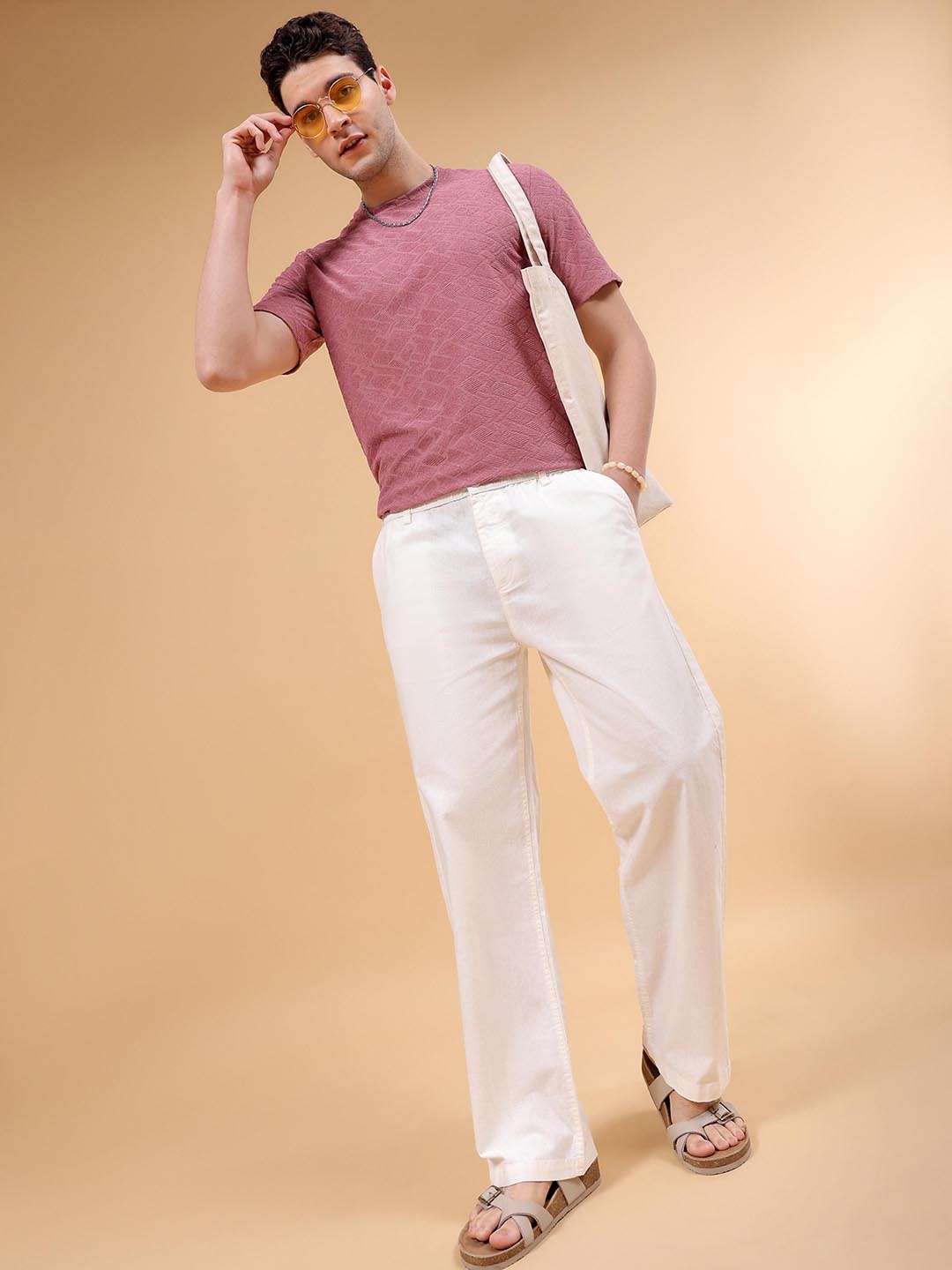 Shop Men Solid Trouser Online.