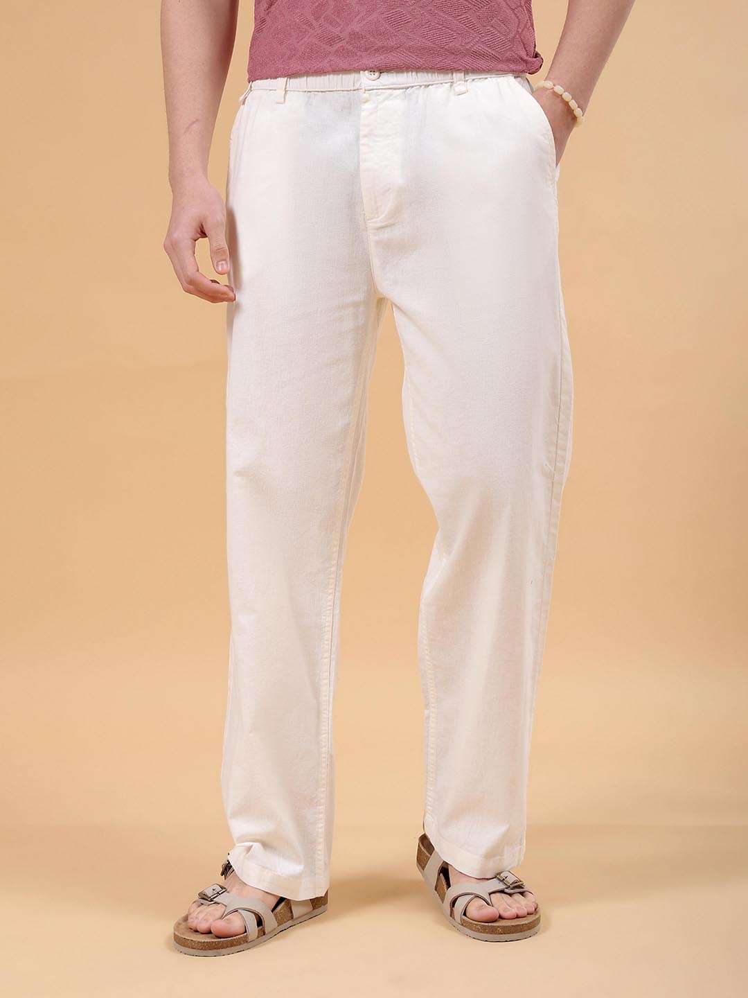 Shop Men Solid Trouser Online.