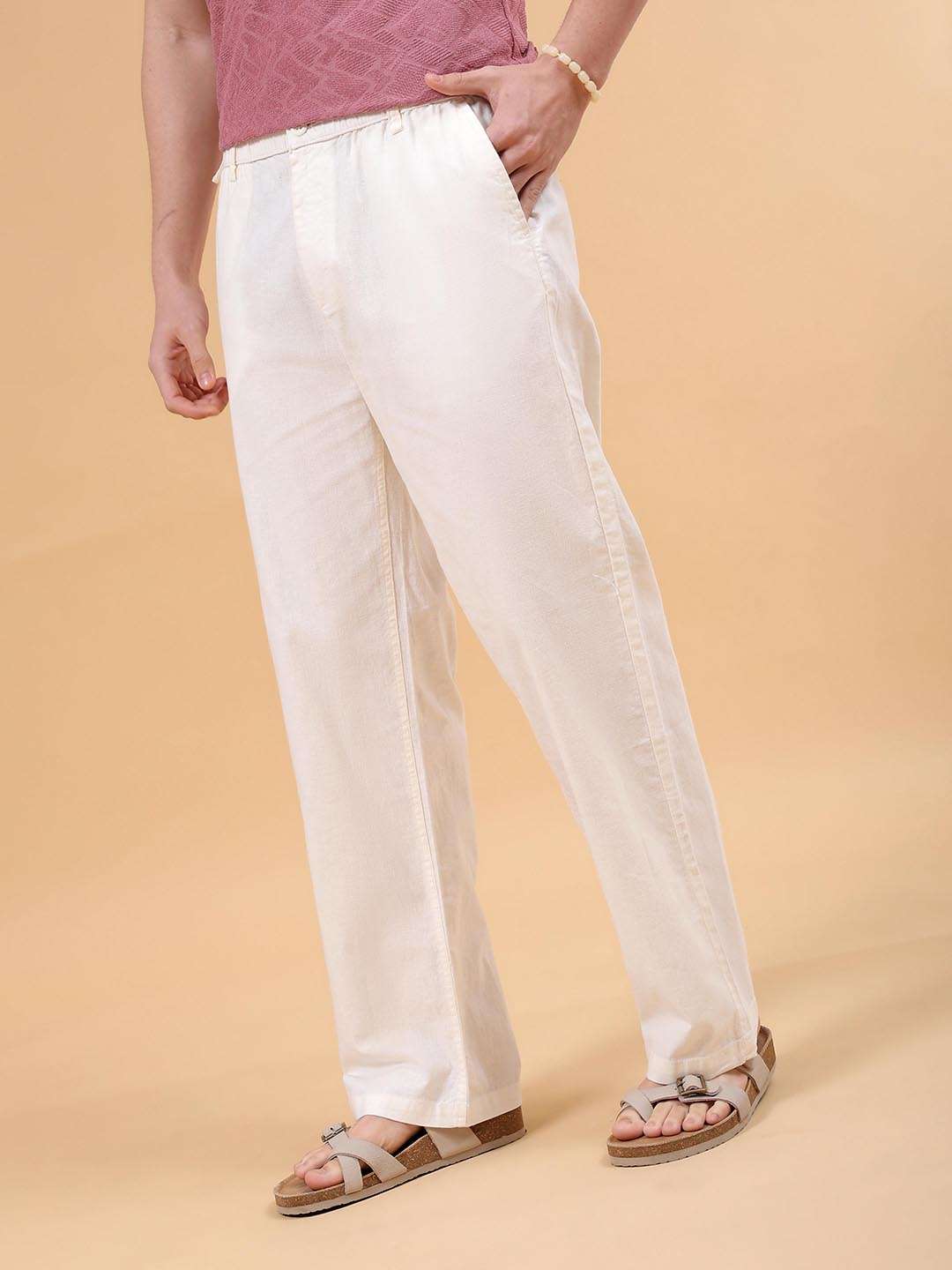 Shop Men Solid Trouser Online.