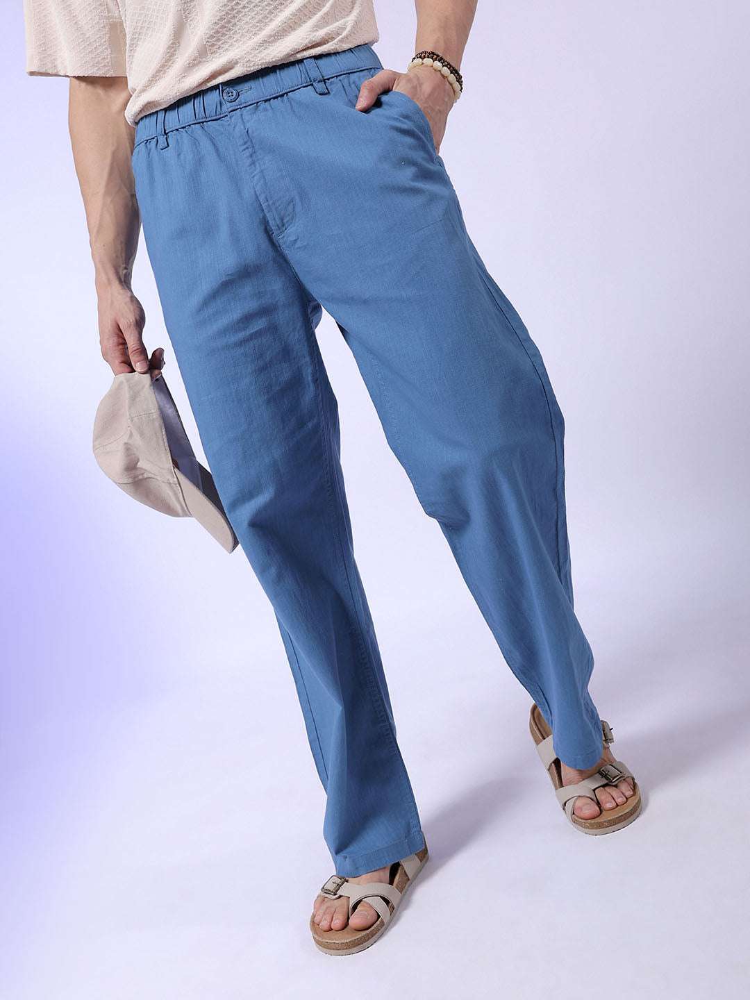 Shop Men Solid Trouser Online.