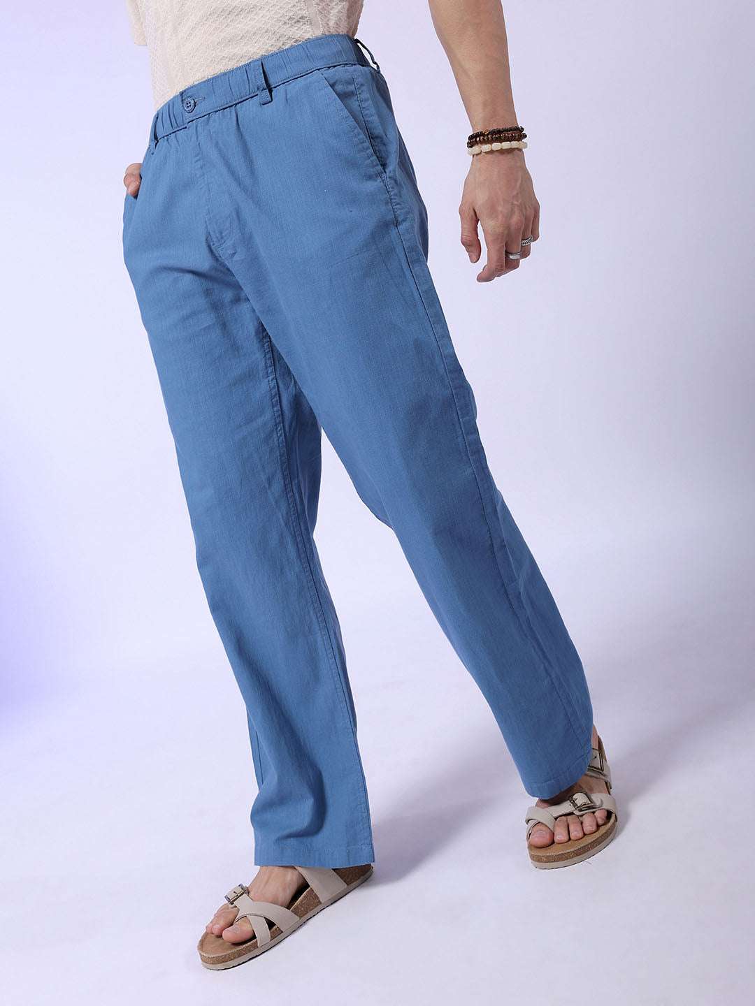 Shop Men Solid Trouser Online.