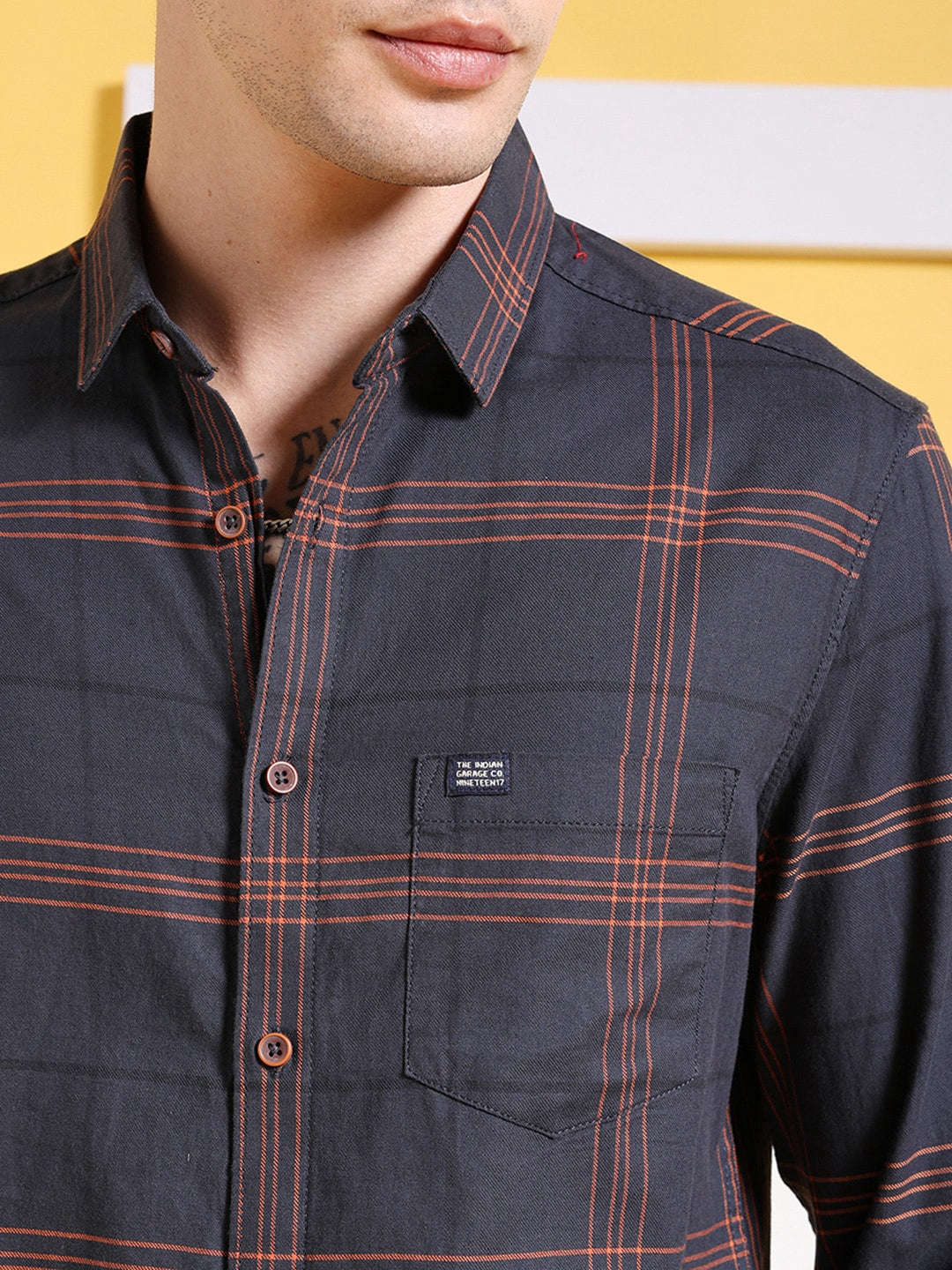 Shop Men Checked Shirt Online.