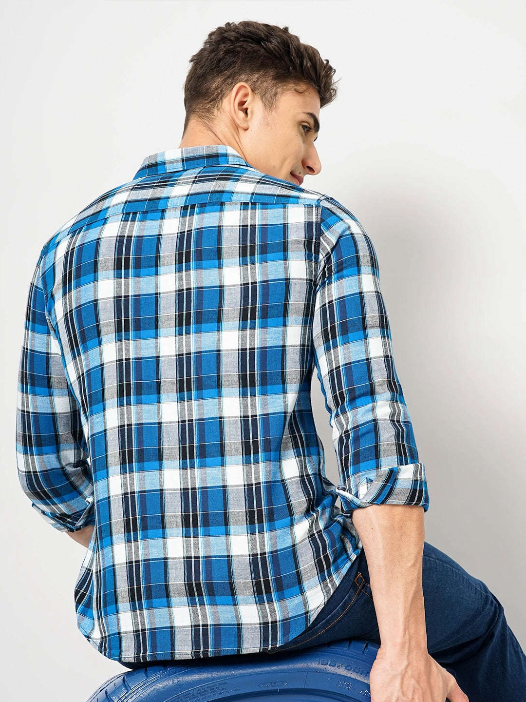 Shop Men Checked Shirt Online.