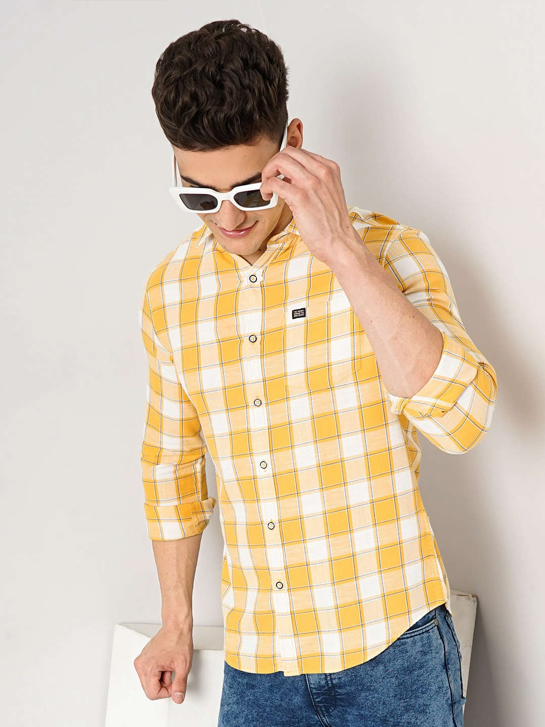 Shop Men Checked Shirt Online.