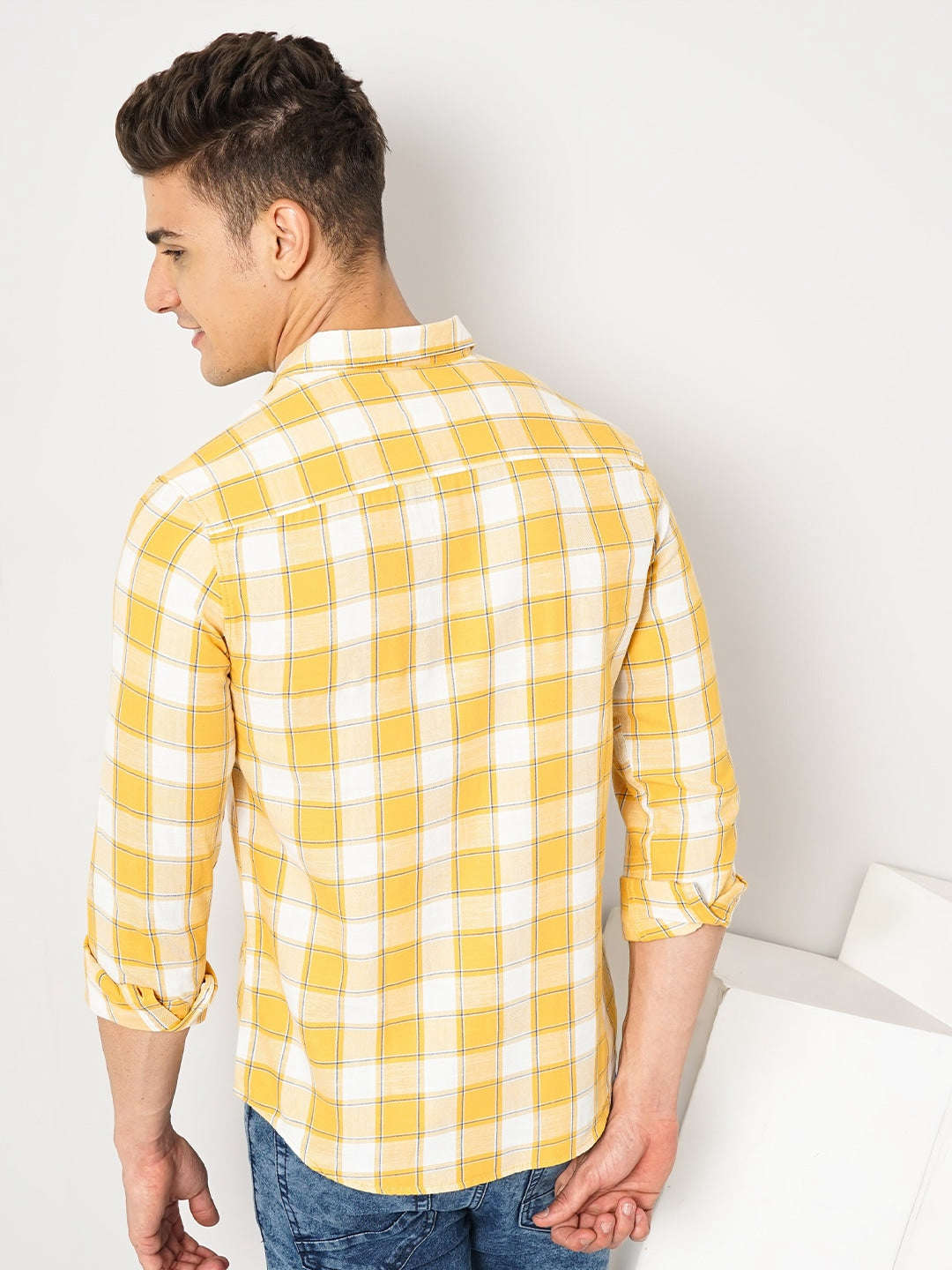 Shop Men Checked Shirt Online.