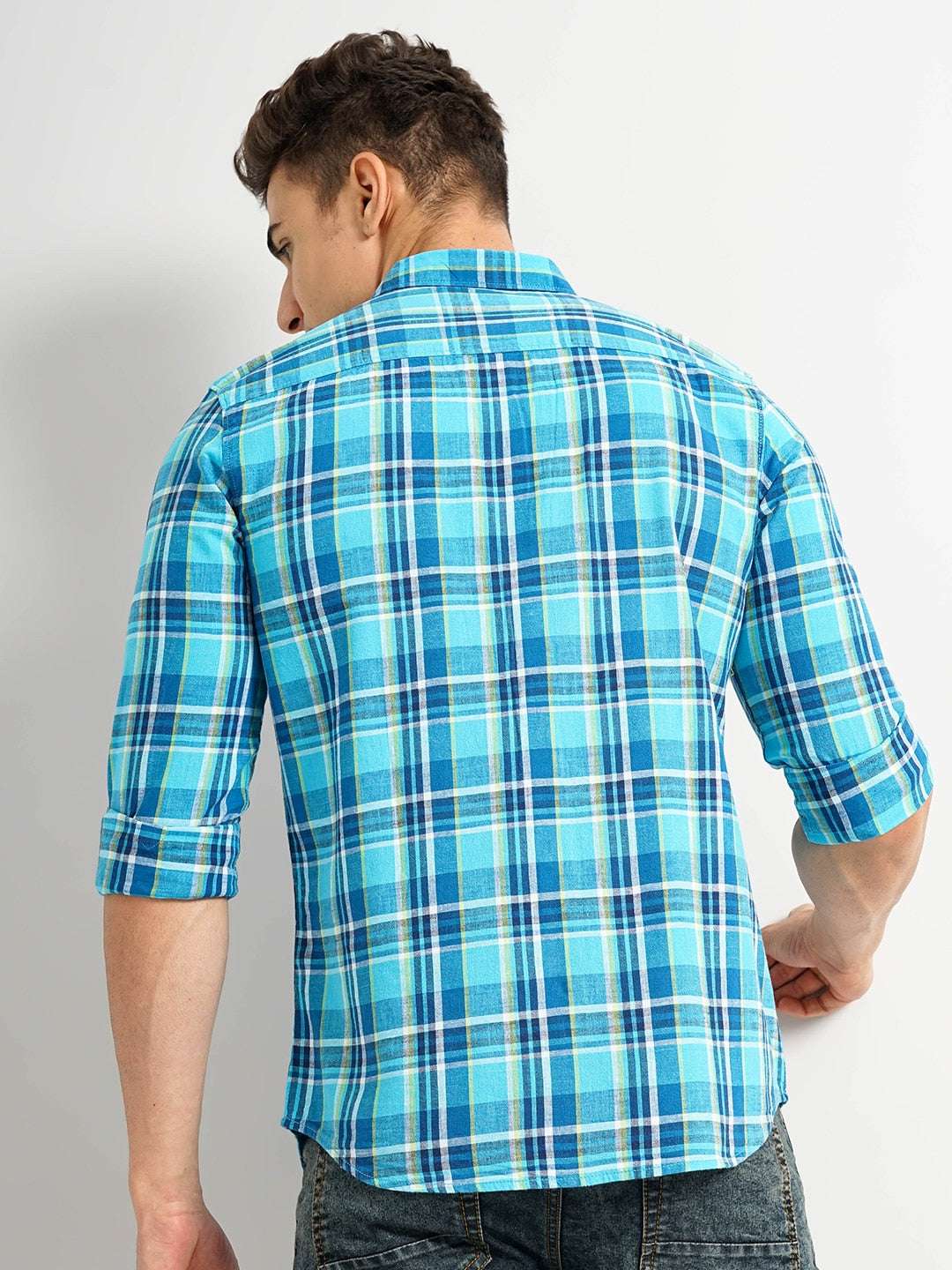 Shop Men Checked Shirt Online.