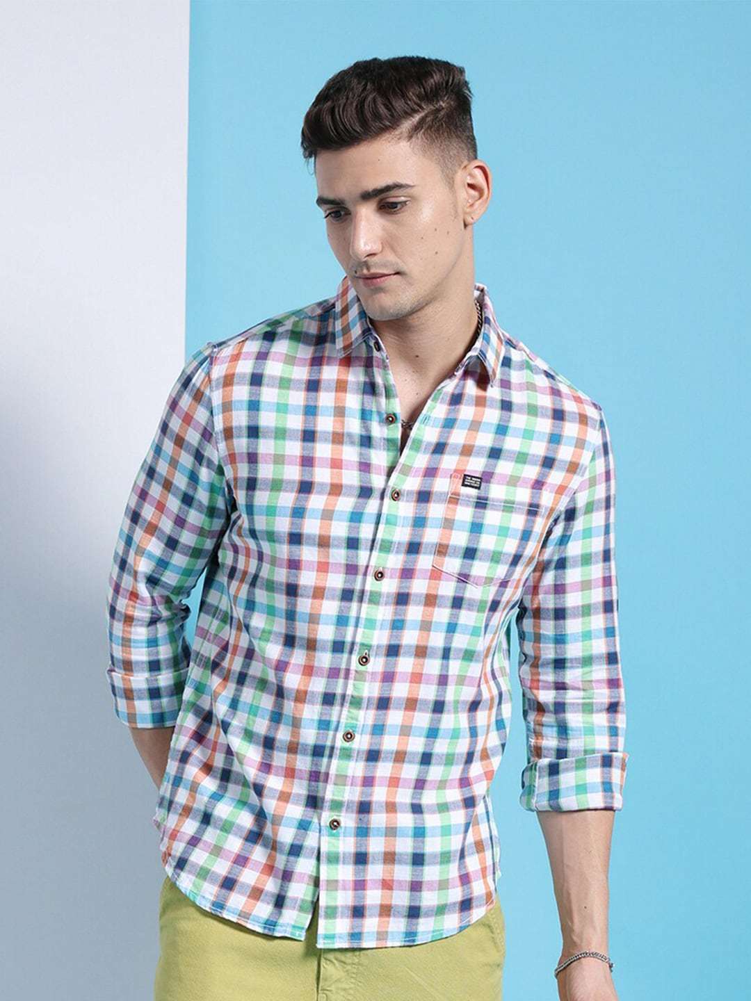 Shop Men Checked Shirt Online.