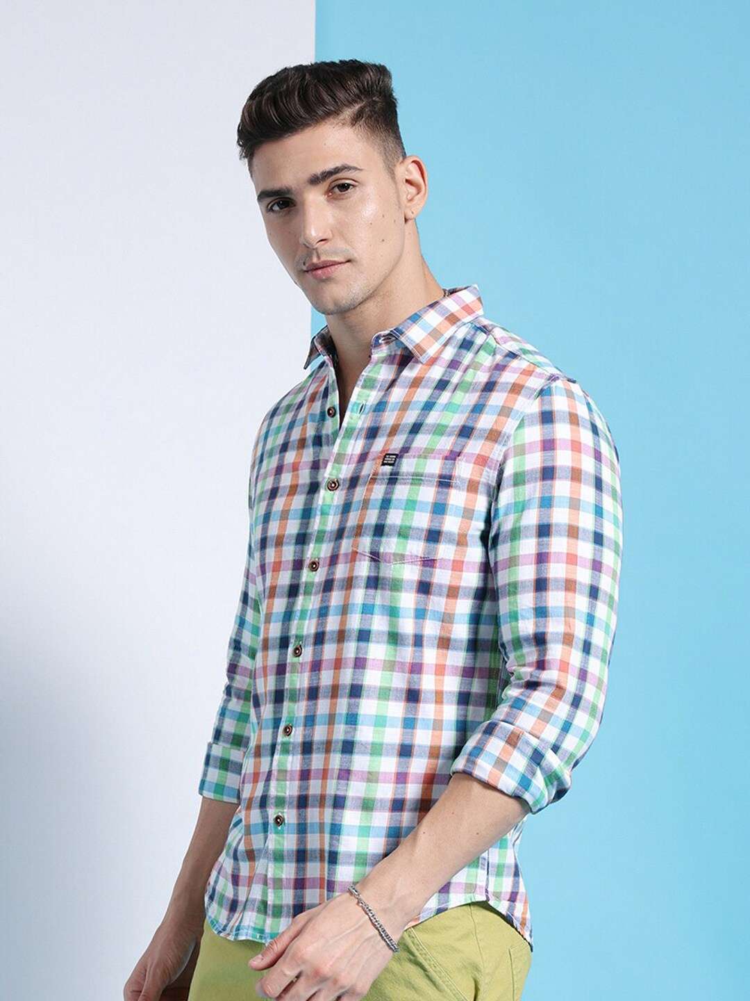 Shop Men Checked Shirt Online.