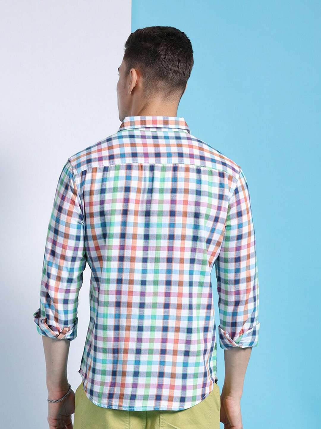 Shop Men Checked Shirt Online.