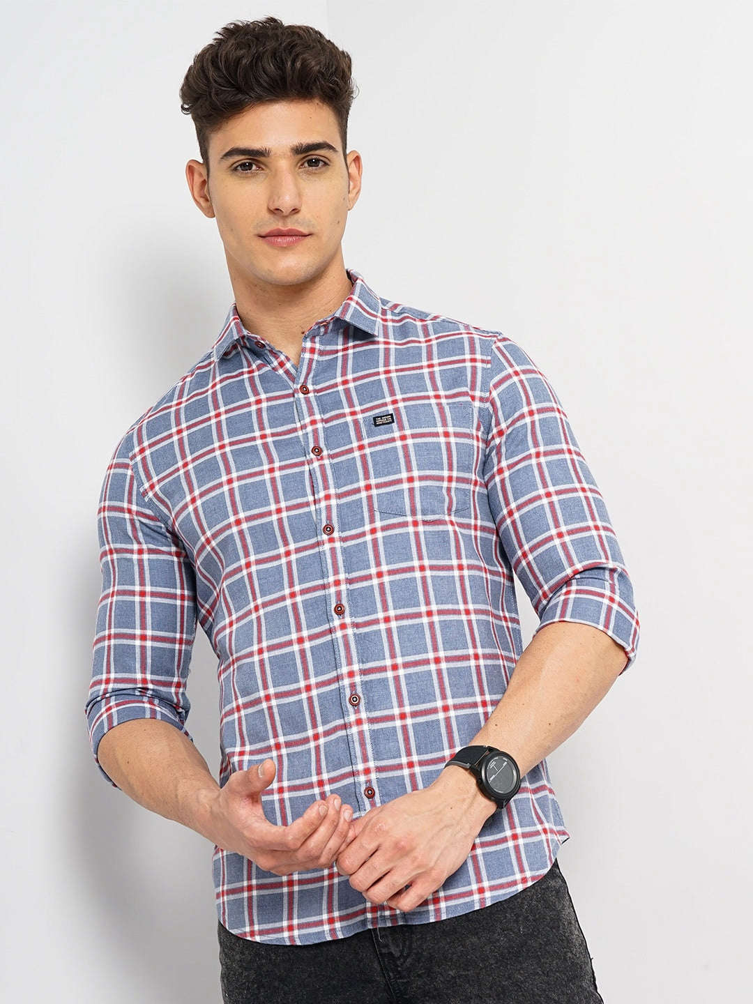 Shop Men Checked Shirt Online.