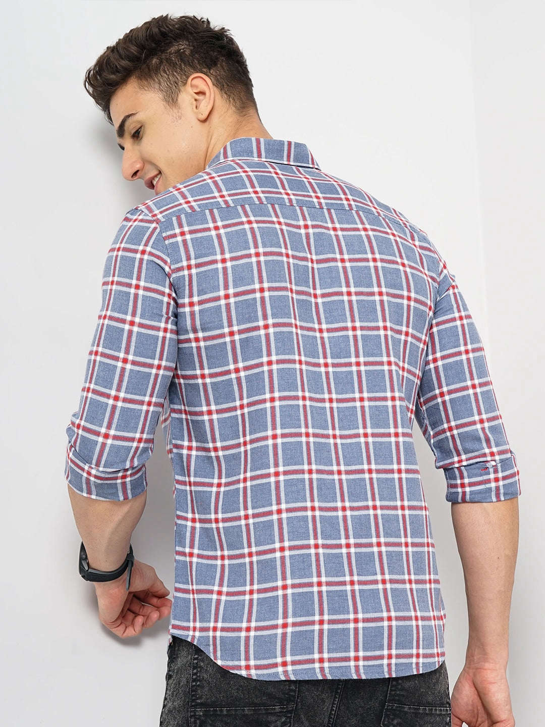 Shop Men Checked Shirt Online.