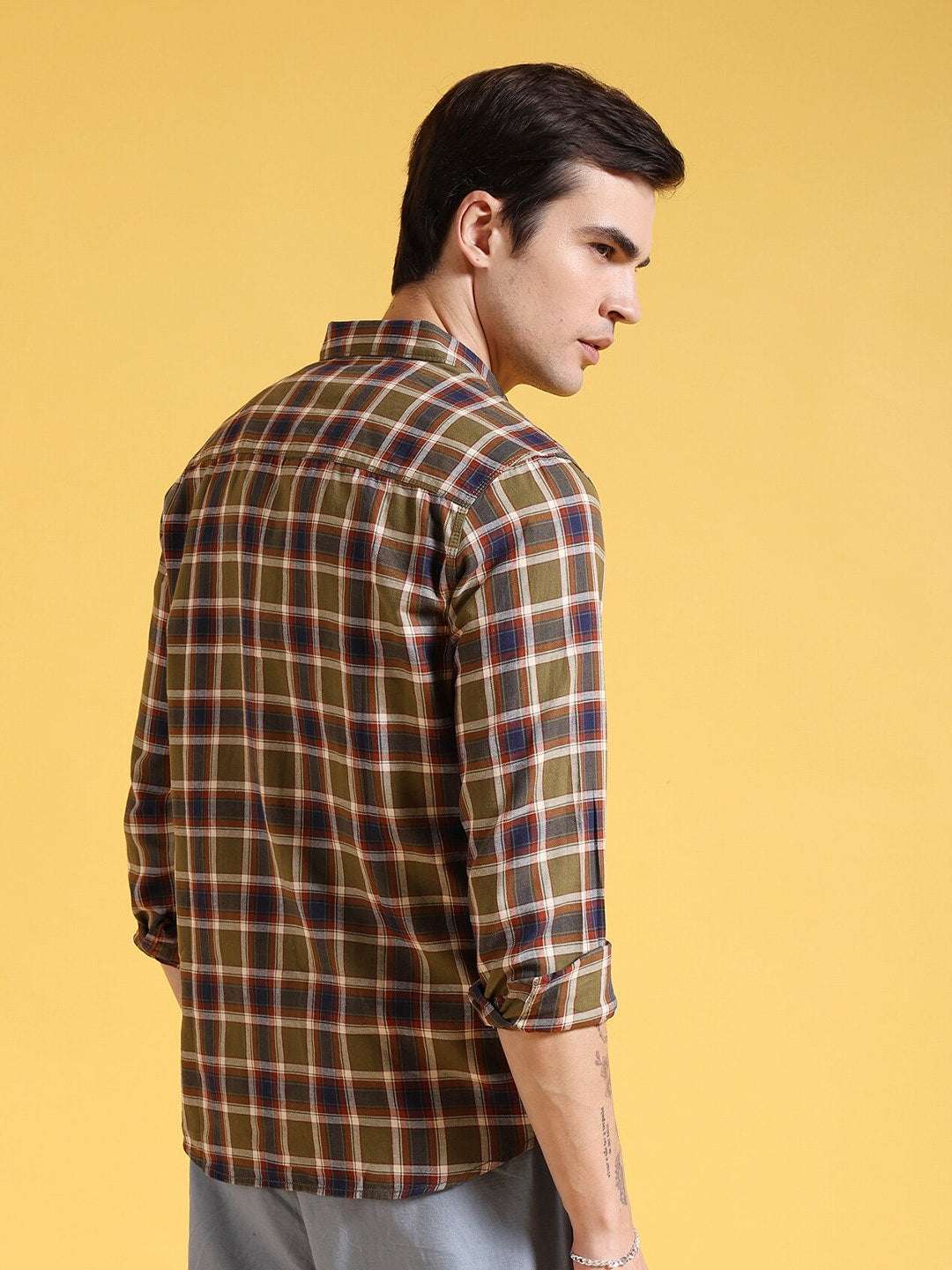 Shop Men Checked Shirt Online.