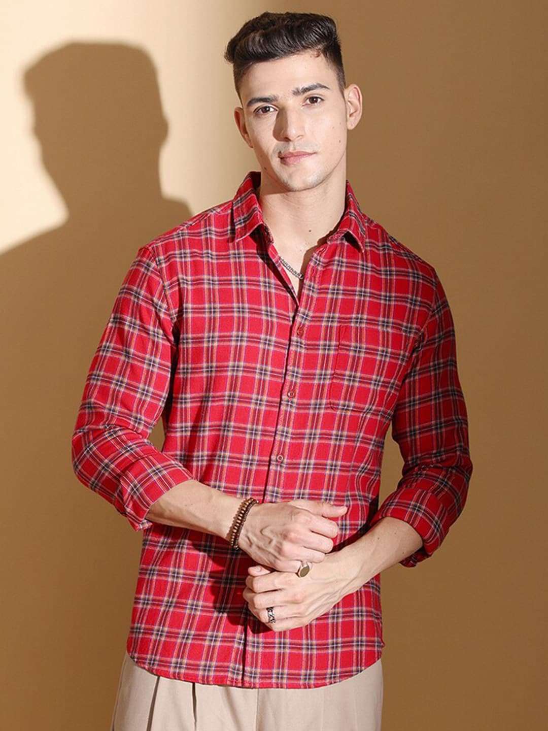 Shop Men Checked Shirt Online.