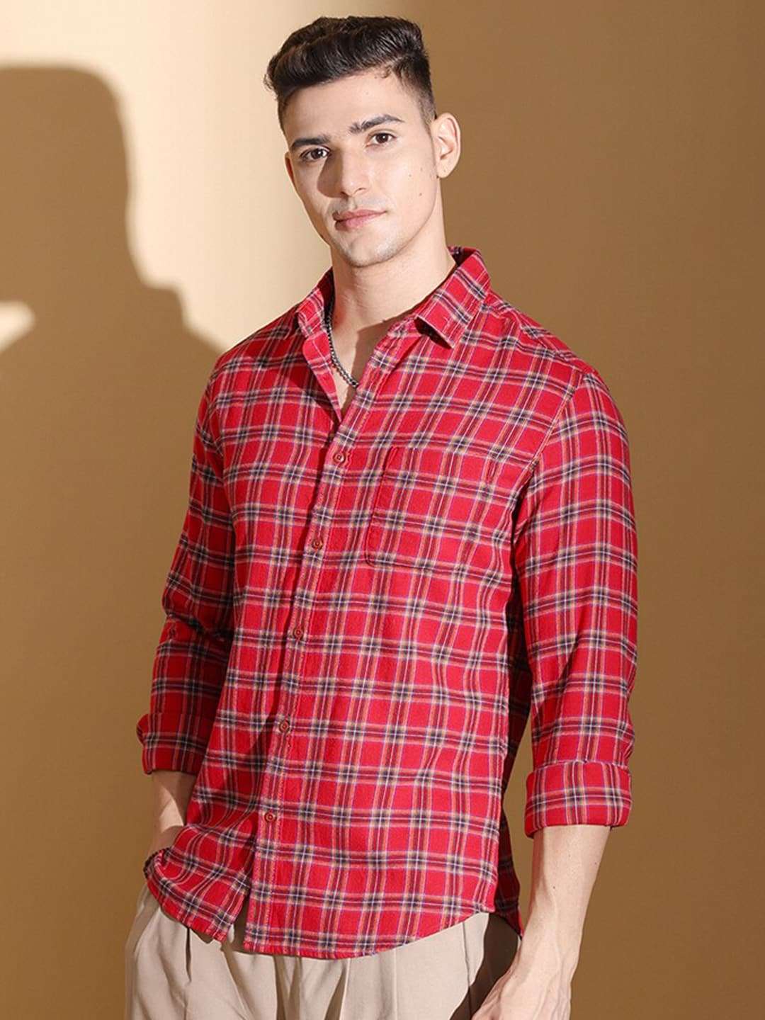 Shop Men Checked Shirt Online.