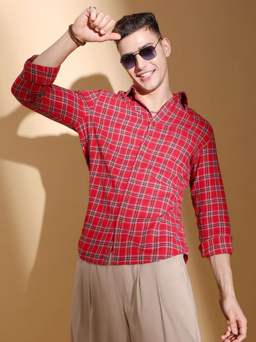 Shop Men Checked Shirt Online.