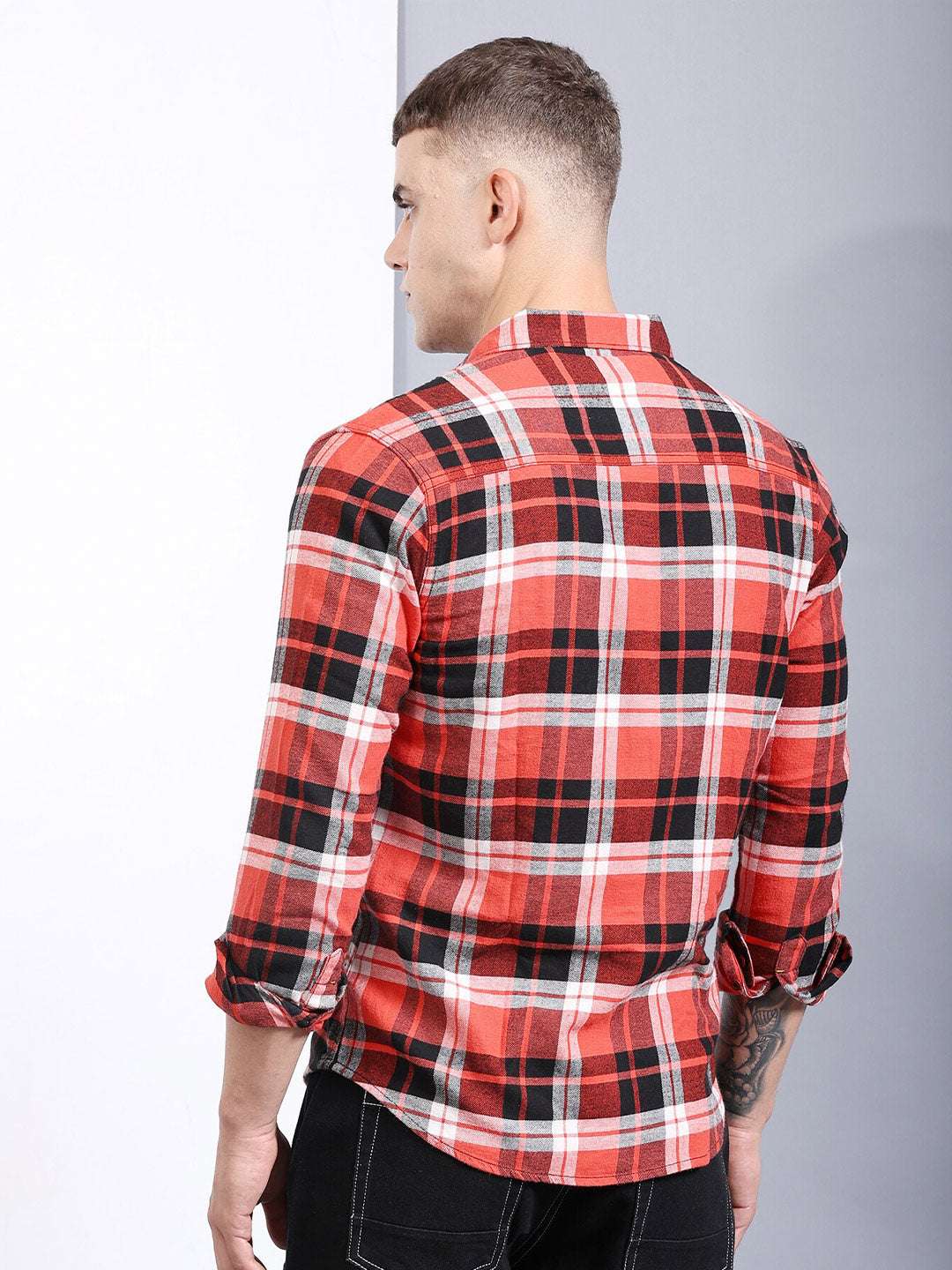 Shop Men Checked Shirt Online.