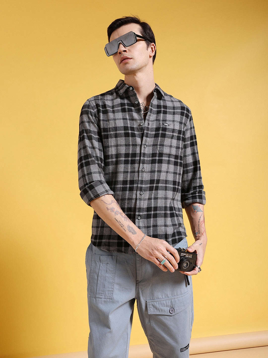 Shop Men Checked Shirt Online.