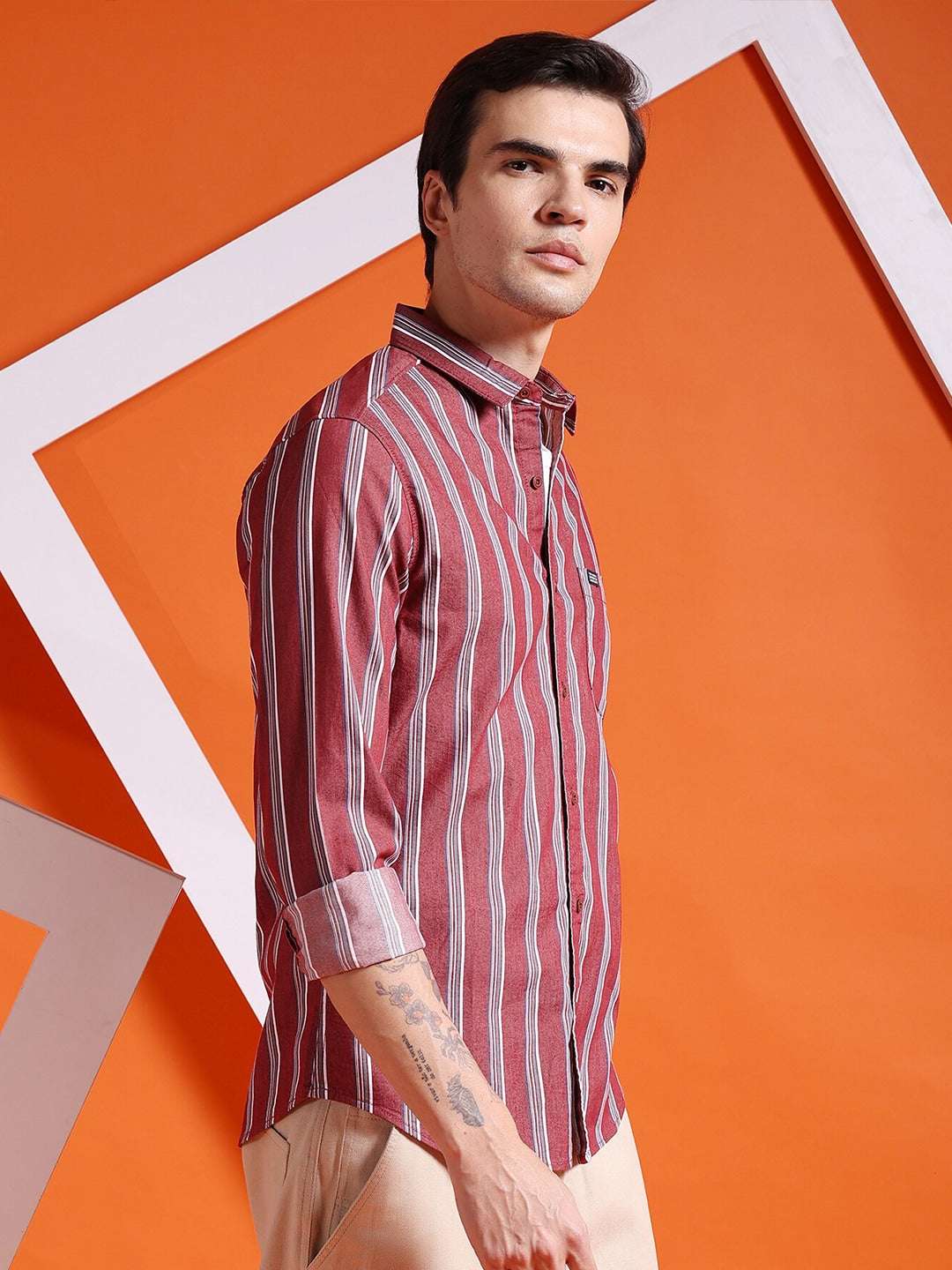 Shop Men Striped Shirt Online.