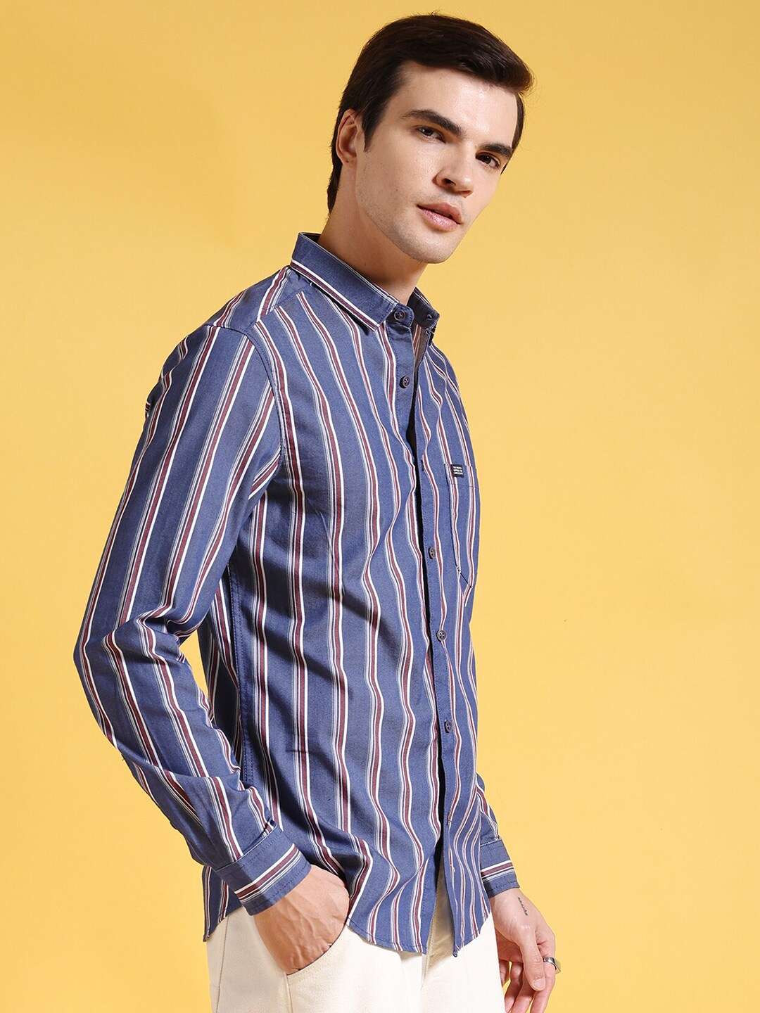 Shop Men Striped Shirt Online.