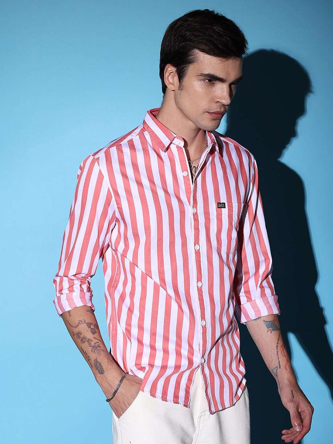 Shop Men Striped Shirt Online.