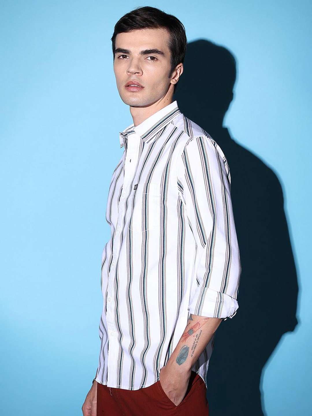 Shop Men Striped Shirt Online.