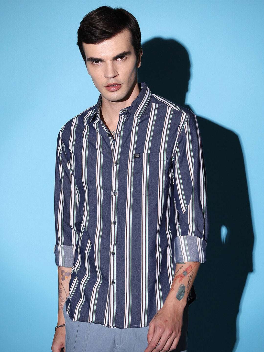 Shop Men Striped Shirt Online.