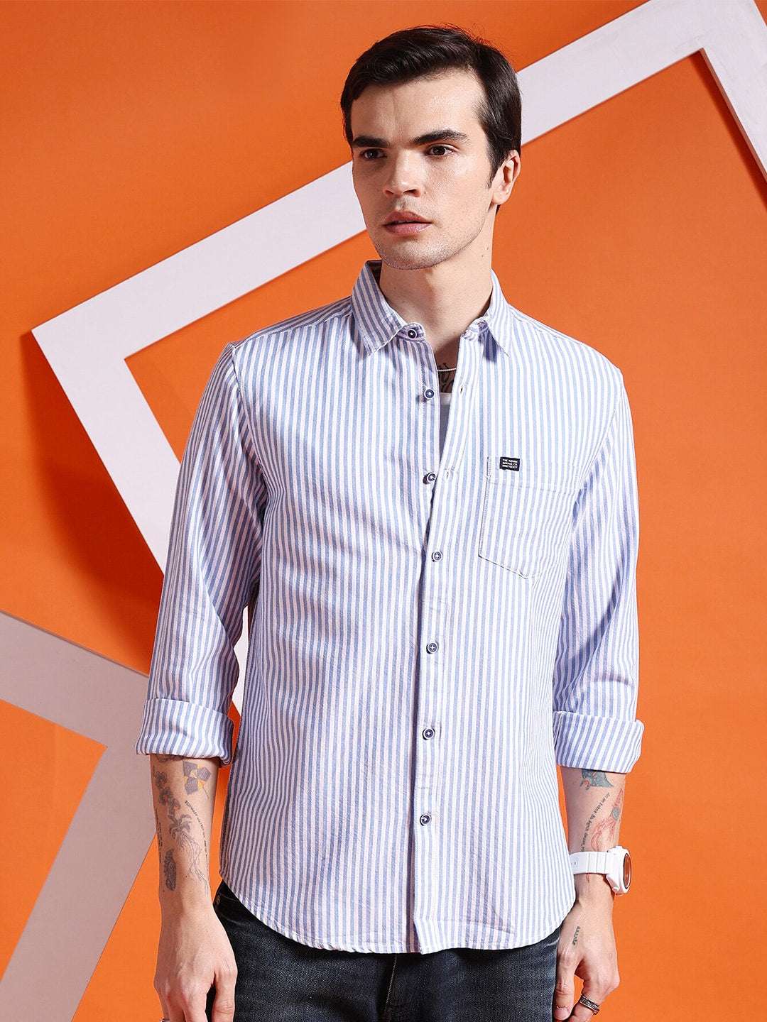 Shop Men Striped Shirt Online.