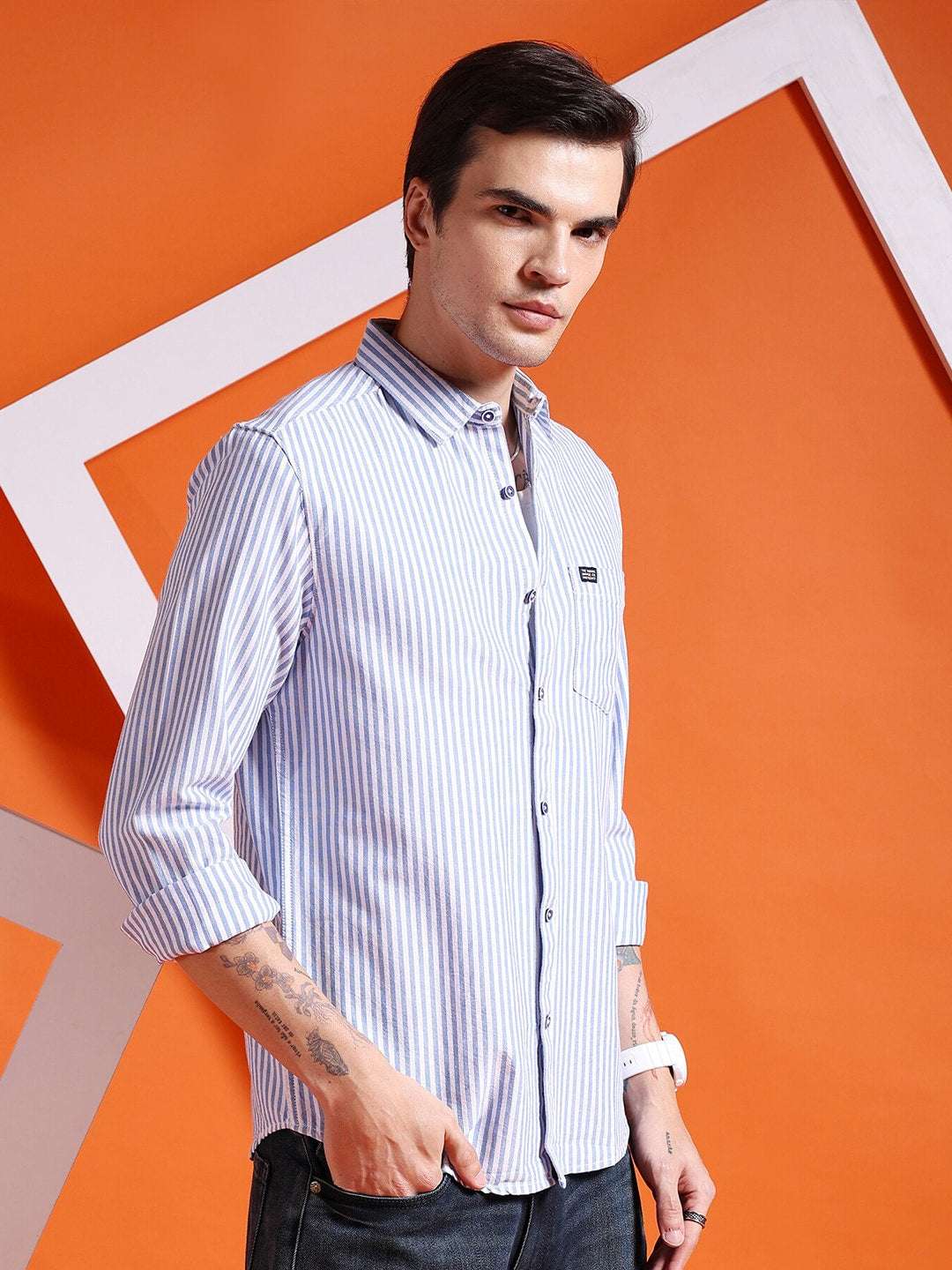 Shop Men Striped Shirt Online.