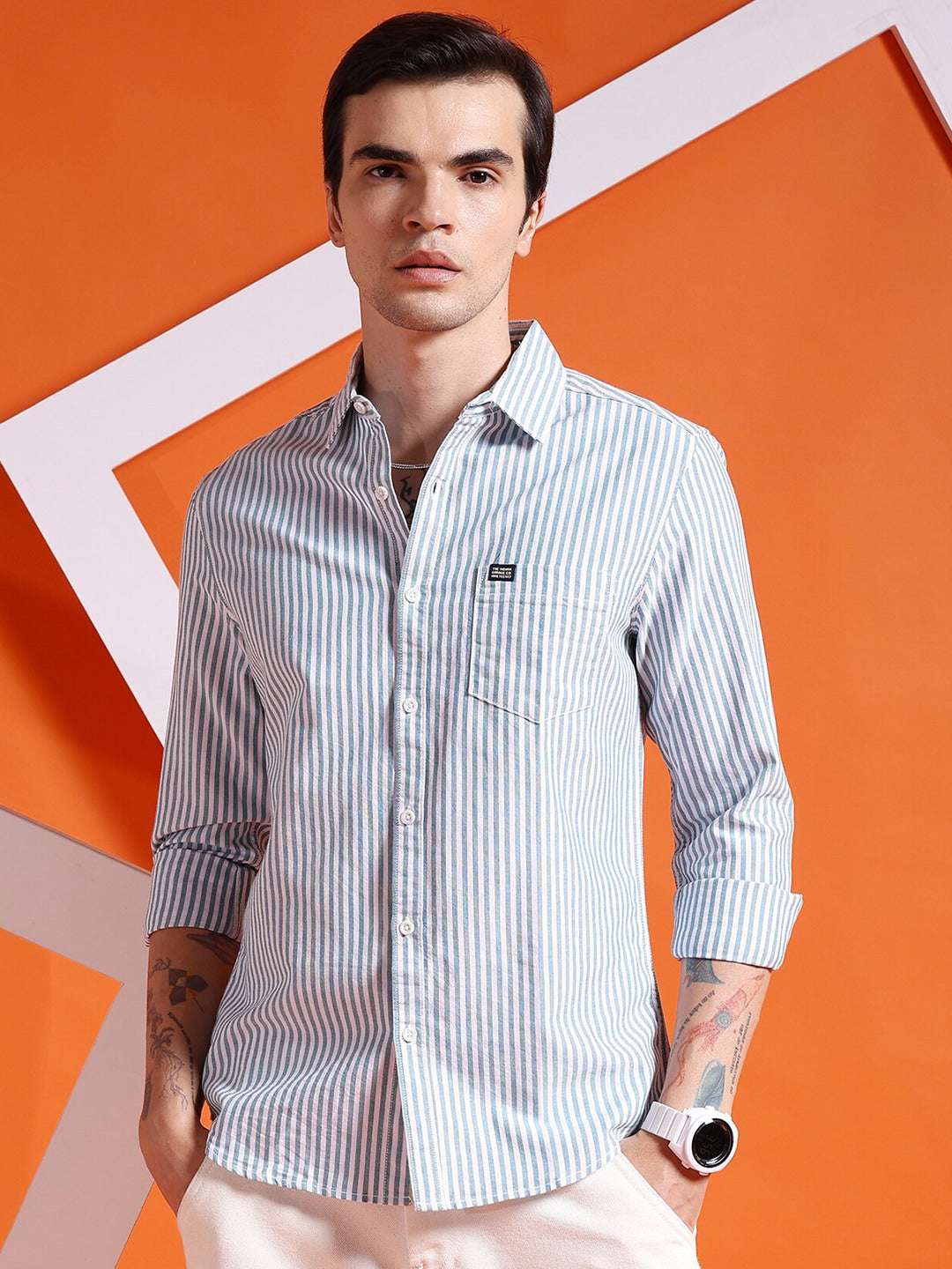 Shop Men Striped Shirt Online.